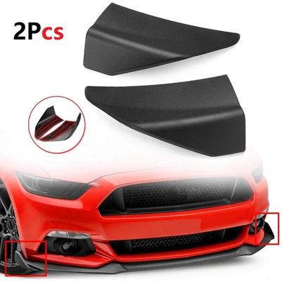 2ST ABS Bil främre stötfångare Slitter Lip Diffuser Hakspoiler Winglets Guard Protector För Ford Mustang 2015 2016 2017