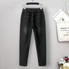 Jeans in großen Größen Jeans mit schmalem Bein Lockere Haremshose für Damen Neun-Minuten-Hose Hose mit hoher Taille Jeans in Übergröße mit Karottenhose mit bequemer Taille