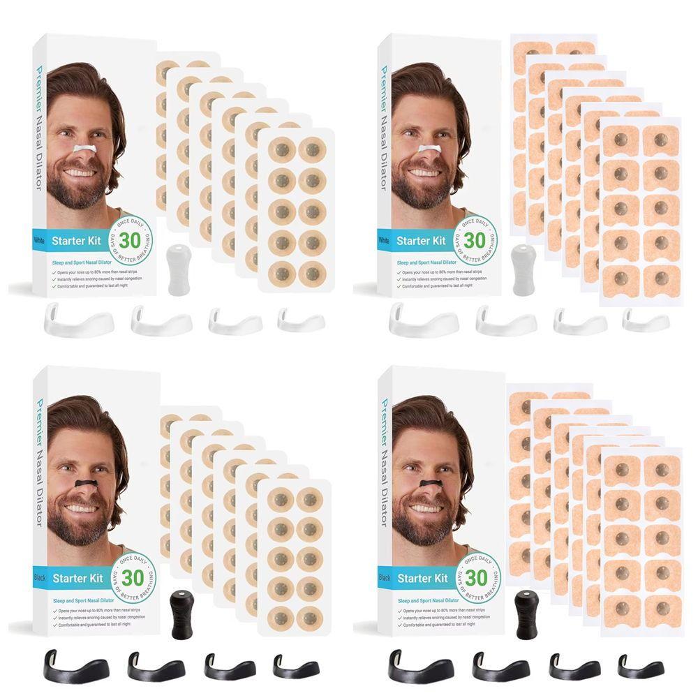 30 Pairs Stretchable Breathe Nasal Strips Hydrowoven Fabric Stop Snoring Nose Patch  Adult