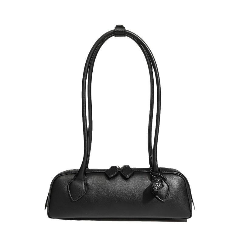 Sac Bâton Français Cuir Authentique Haut de Gamme Saucisse Niche Rétro Sous-Bras Femmes Portable Épaule