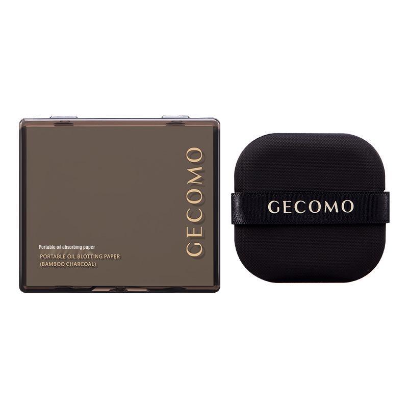 Papel facial absorbente de aceite Jingrui GECOMO Unisex con borla y espejo - Refrescante y portátil