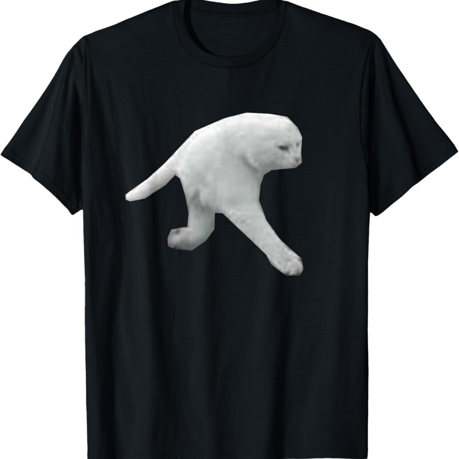 

Half Cat Meme T-Shirt S чёрный