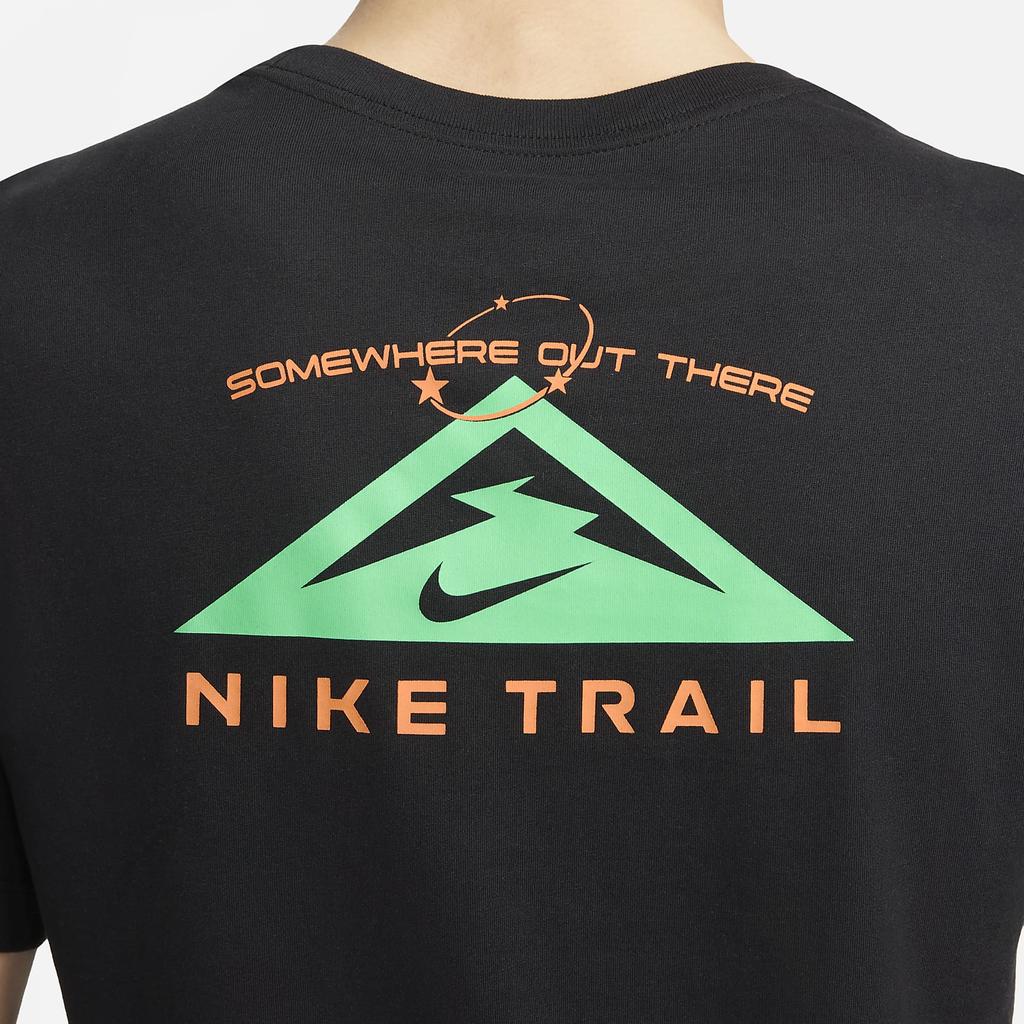 Nike Trail Dri-Fit Scenic Pattern Printed Crew Neck Short Sleeve T-Shirt Men Tops Black FD0121-010