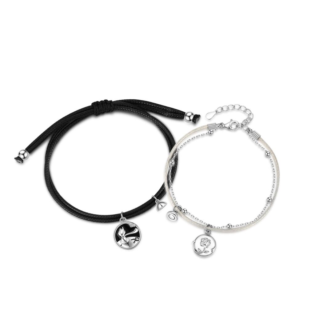 Couple Hand Rope Little Prince and Rose Niche Design Valentine's Day Gift Hand Jewelry