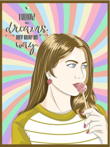 Follow Your Dreams Vintage Retro Metal SignAluminum 20x30cm（7.8x11.8inch）