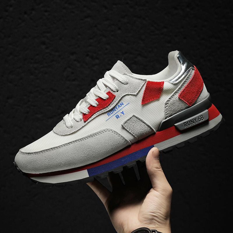 TUINANLE Dicksohlige Pops Schuhe Herren Bequeme Laufschuhe Agan Schuhe Niedrige Mode Atmungsaktive Sport-Sneaker Herren