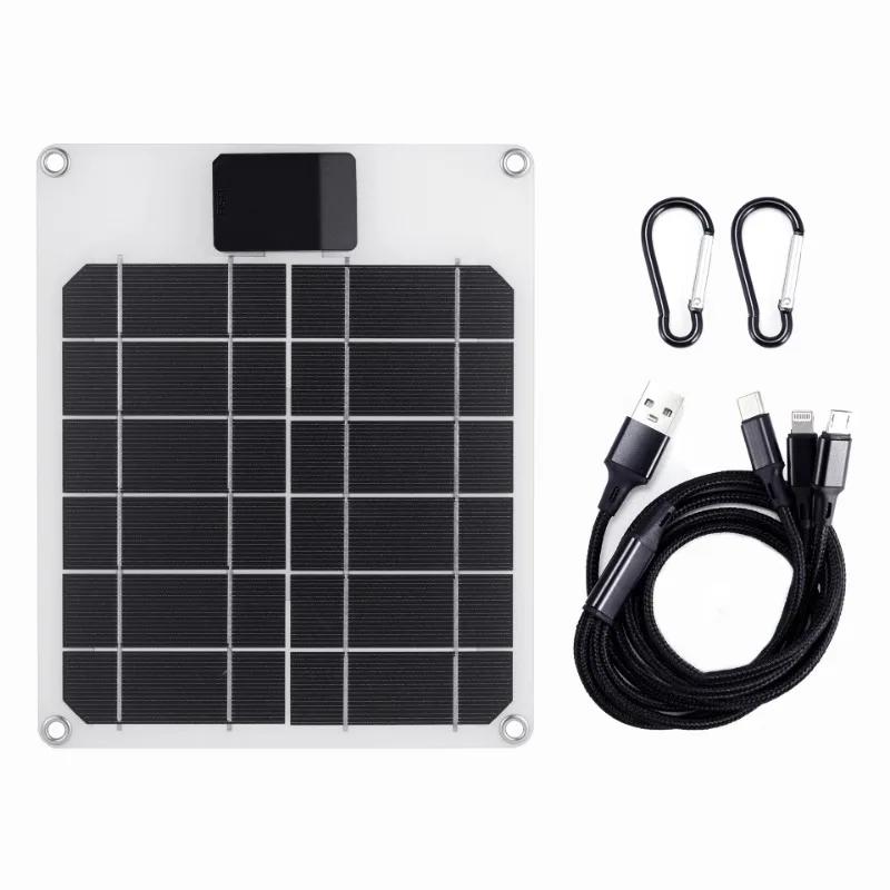 5W 5V Power Solar Charging Pad USB Output Cell Phone Outdoor Solar Charger Outdoor Portable Hangable Mobile