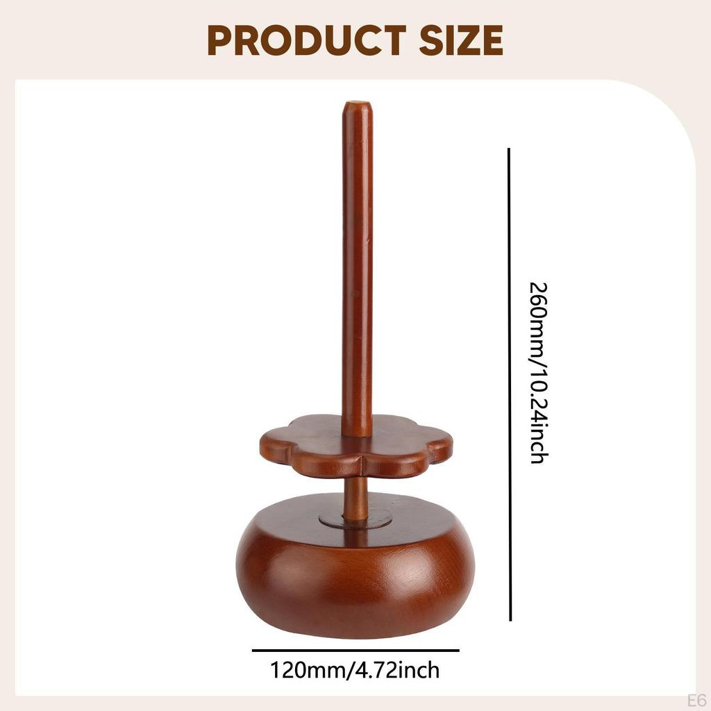 Yarn Holder for Crocheting and Knitting, Sewing Supplies Storage Gift Spindle Dispenser Wooden