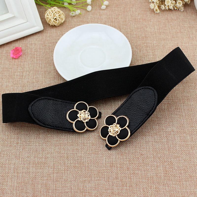 Summer Women Stretch Elastic Wide Corset Waist Belts Metal Buckle Fabric Strap Female Apparel Accessories Dress Waist