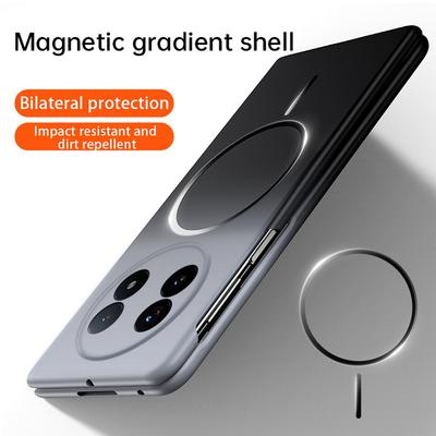 Gradient Color Frameless Magnetic PC Case for VIVO X Fold 6 5 3 3 Pro Thin Slim for Magsfae Wireless Charging Shockproof Cover