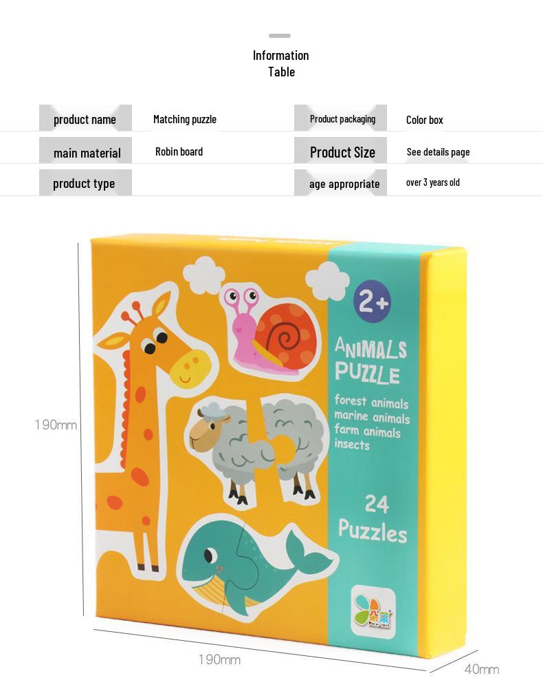 23-Piece Early Education Wooden Puzzle for Kids: Vegetables, Fruits, Animals, Transportation