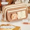Capybara Pencil Case Kawaii Large Capacity Pen Bag Cute Animal Element Pencil Bag For Student Term Begins School Supplies 2025
