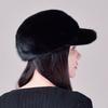Mink hat men's, medium and old mink hair whole leather baseball cap, winter fur men's and women's outdoor mink forward hat