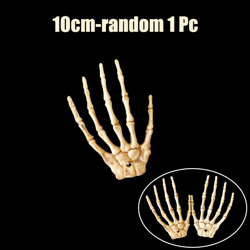

Halloween Decoration Realistic Life Size Skeleton Hands Plastic Fake Human Hand Bone Zombie Party Terror Scary Props 1PCS
