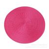 PP material woven placemat round heat insulation mat dining table western food non-slip mat nordic wind fruit plate coffee cup mat