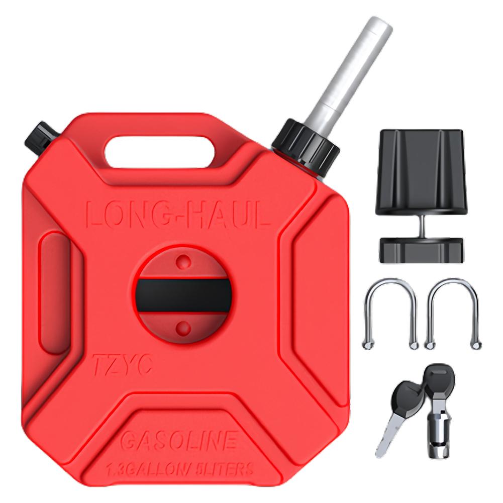 5L Portable Plastic Fuel Tank Petrol Cans Car Jerry Can Mount Motorcycle Jerrycan Emergency Backup For BMW For SUV Accessories