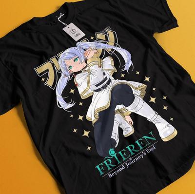 Frieren T-Shirt Beyond Journey's End T-Shirt Fern Stark Shirt Himmel T-Shirt Anime