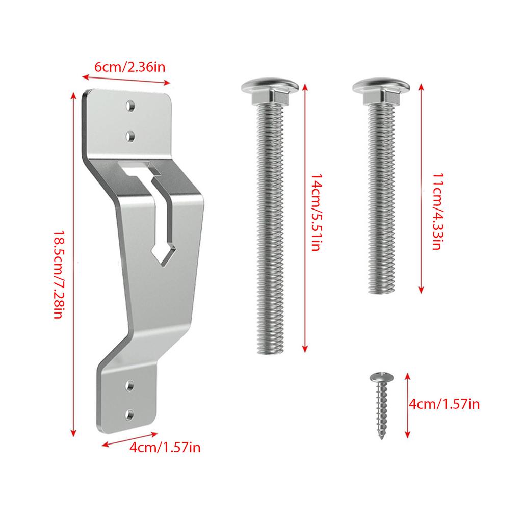 Utility Trailer Accessories Wall Mount Spare Tire Carriers Support, Wheel Bracket for Cargo Trailers Easy Installation