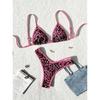 Leopard Print Lace-up Bikini - 2025 New European & American High-End Swimwear