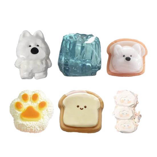 Dog Toast Squeeze Toy Stress Anxiety Relief Cartoon Sheep Puppy Cat Paw Bread Sensory Fidget Toy Decompression