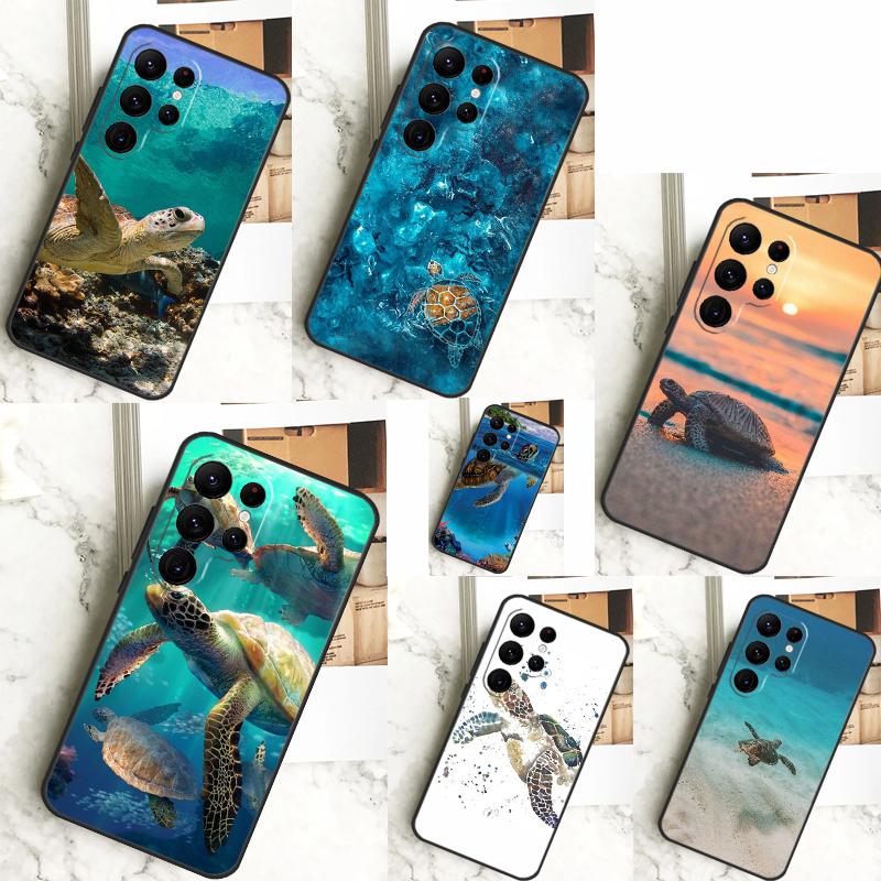 Ocean Sea Turtle Cover For Samsung Galaxy S24 S23 S22 S21 S20 FE Ultra Plus S8 S9 S10 Note 10 20 Ultra Case