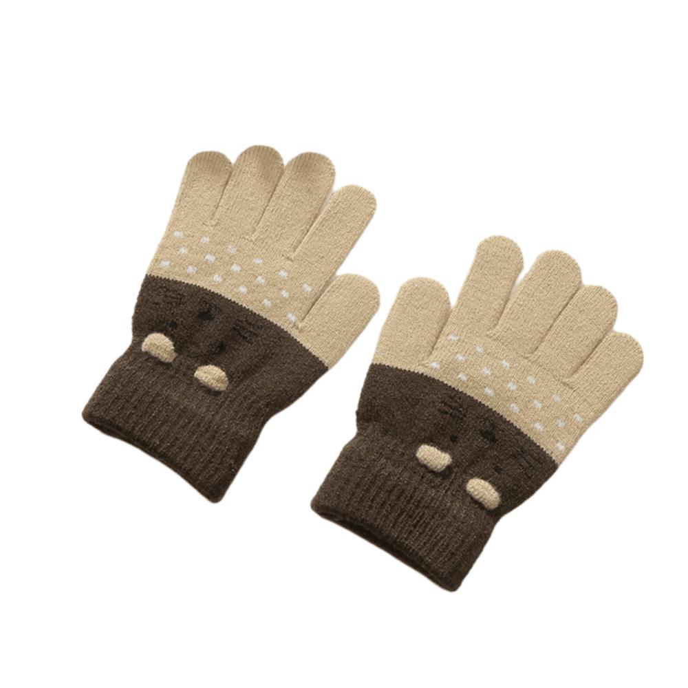 3- 10Years Old Fashion Warm Kids Winter Gloves Coldproof Candy Color Children Mittens Windproof Soft Knitted Gloves Toddler