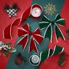 2rolls Classic Velvet Christmas Ribbons Set Craft Ribbon with Wired Edges Red & Green Ideal for DIY Crafts Holiday Decorations 2.5in 5yards Each