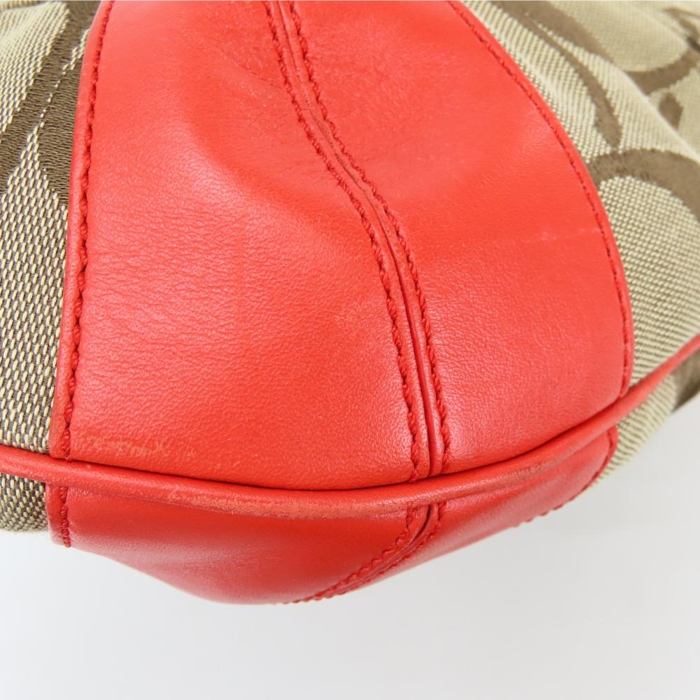 Used COACH Shoulder Bag 11600 Signature Canvas/leather Beige Pink One Belt