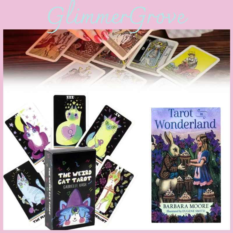 The Weird Cat Tarot In Wonderland Cards With Boxed Packaging For Divination And Gift