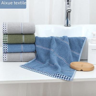 Gaoyang Plaid Pure Cotton Bath Towel – Thick and Soft for Home, Hotel, or Gift Box Use