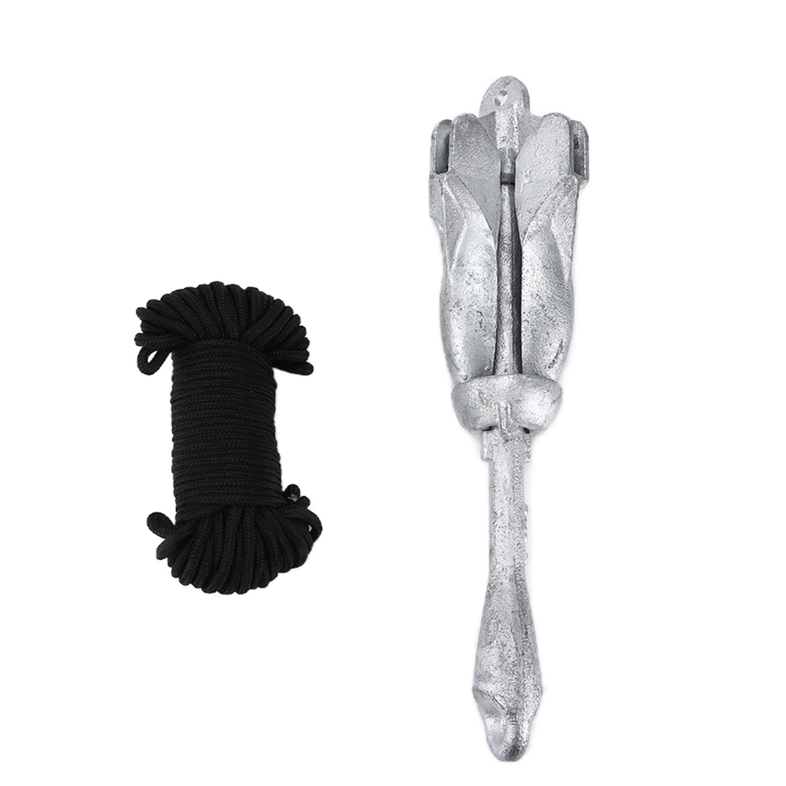 

3.2kg Marine Anchor with 20m Rope Portable Folding Carbon Steel Galvanized for Boat Kayak
