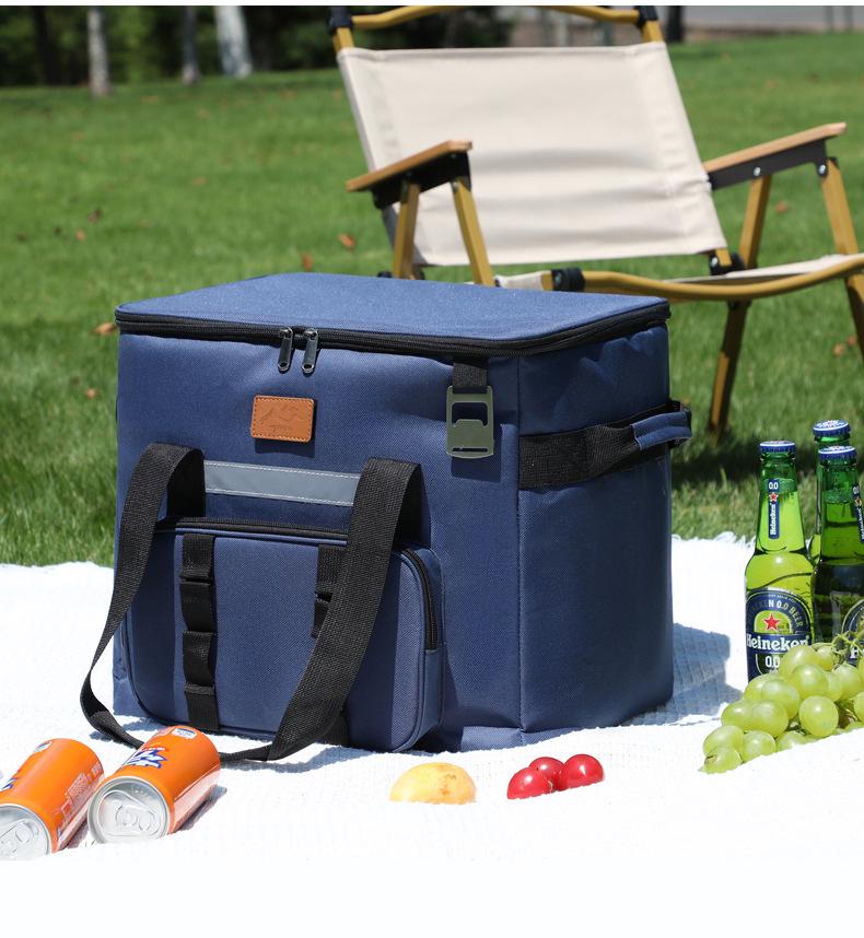 Borsa termica portatile in tessuto Oxford per asporto e impacchi di ghiaccio