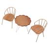 1:12 Scale Dollhouse Mini Table Chair Realistic Collectible Small Wooden Miniature Table Chair for