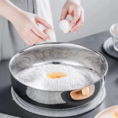 Metal Karıştırma Kabı Pürüzsüz Yüzey Yapışmaz Kolay Temizlenir Bulaşık Makinesinde Yıkanabilir Çok Amaçlı Büyük Leğen Salata Leğeni