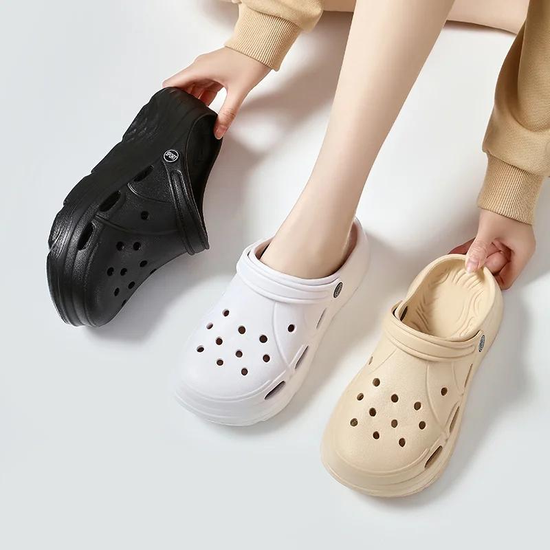 Fashion Women's Fashion Platform Sandals Summer 2025 Hollow Out Eva Sport Clogs Garden Shoes for Women Thick Sole Non Slip Beach Sandals