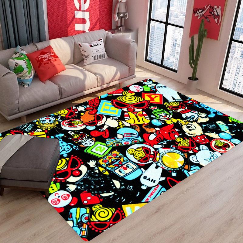 Japan Fashion H-hysteric Mini Carpet Floor Mat Bathroom Kid Room Bedroom Decoration Balcony Anti-Slip Doormat Living Room Rugs