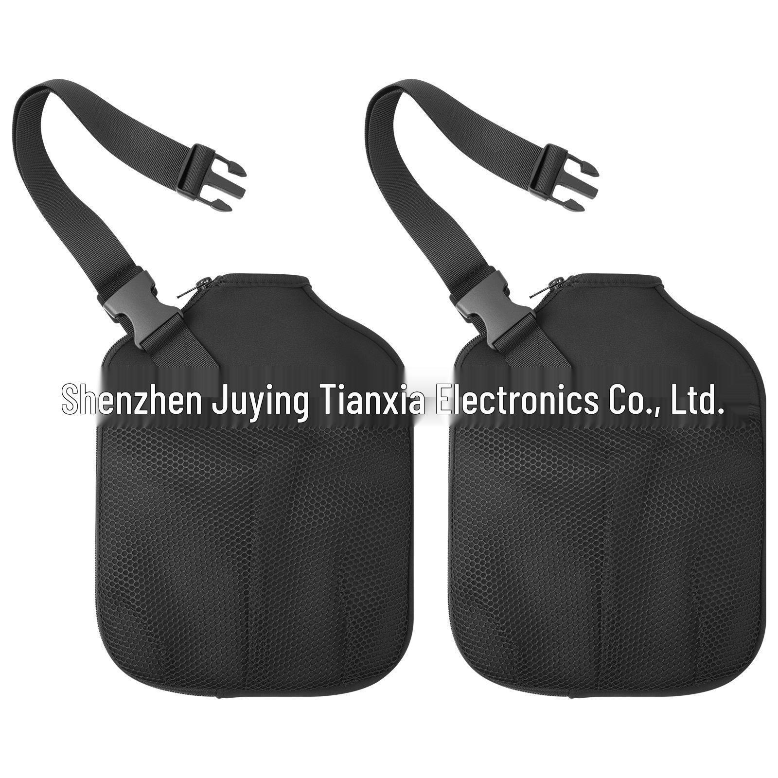 

2-Piece Pickleball Paddle Covers: Portable Hanging Protective Storage Bag 21.5x2.5x29 cm чёрный