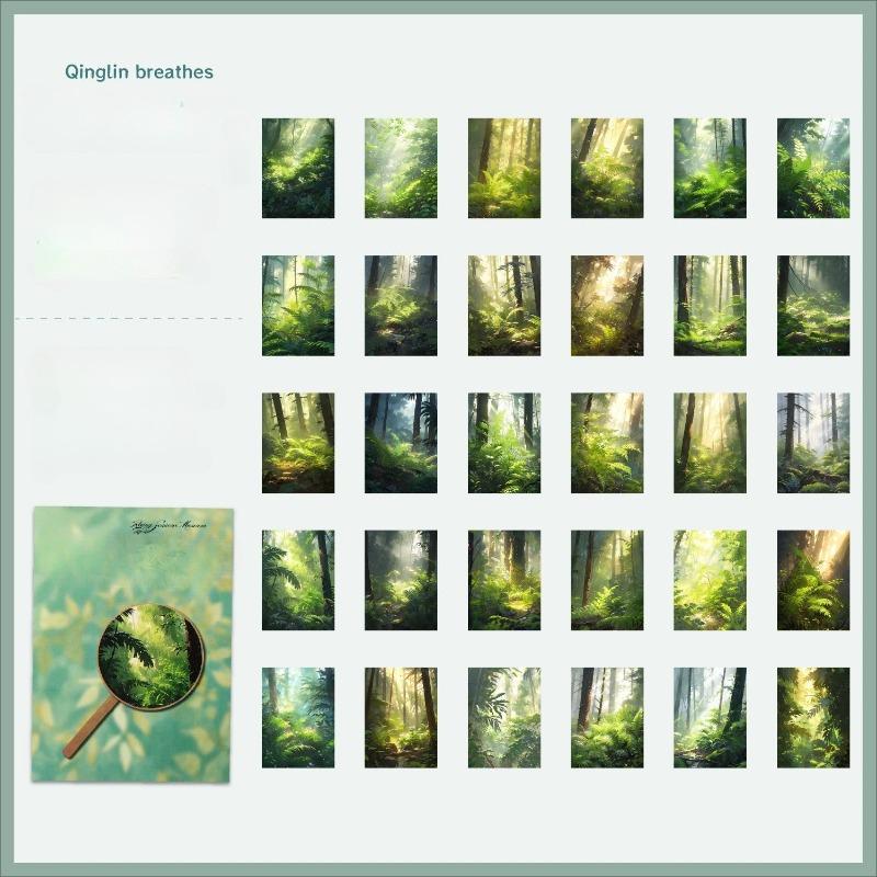 30 Pcs Outdoor Landscape Material Paper Aesthetic Scenery Decor Scrapbooking Diary Album Collage Material Junk Journal Supplies