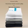Men's Non-Slip Mid-Calf Sports Socks - Odor-Resistant Cotton, Casual Autumn/Winter Solid Color with Letter Design