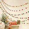 Christmas Balls Flag LED String Light DIY Pendant Handmade Decorated for Merry Christmas Hanging Home Flag Banner Xmas Pendant