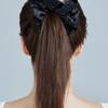 J.ESTINA LALA Satin Dot Hair Scrunchie - Dusty Black (JALJHS3BF827FA000)