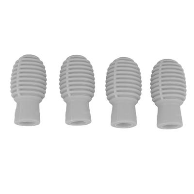 4 Stück Drumstick Silent Tip Silikon Drumstick Dämpfer Schlägel Stummschaltspitze Instrumentenzubehör Grau