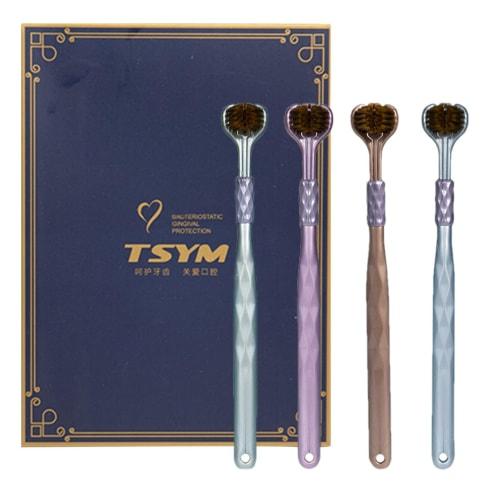 S-DEAL Triple-Bristled Toothbrush for Adults | Soft Bristle Toothbrush - Multi-Sided Toothbrush for Adults and Kids, Wrap-Around Design, Complete Gum