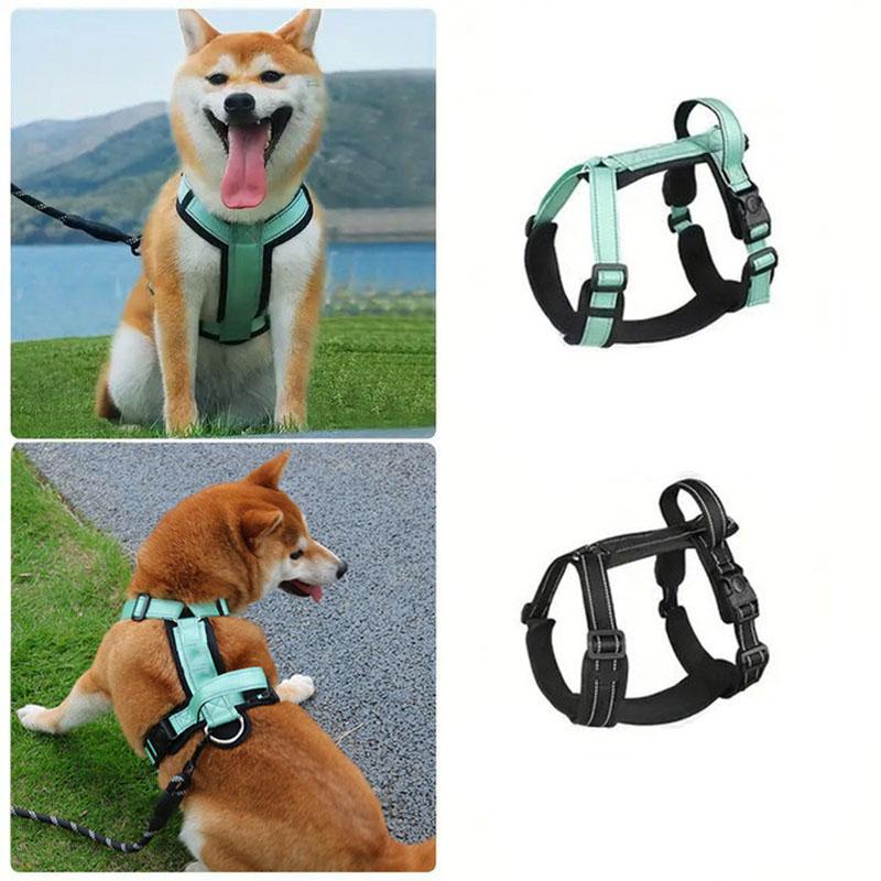 Reflective Anti-Pull Dog Harness Comfortable Adjustable Pet Chest Vest No Choke Soft Padded Dog Harness For Walking Training