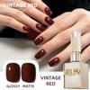 Cherry Burgundy Nail Salon Light Therapy Gel Polish 2025