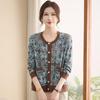 Elegant Floral Knit Cardigan for Women