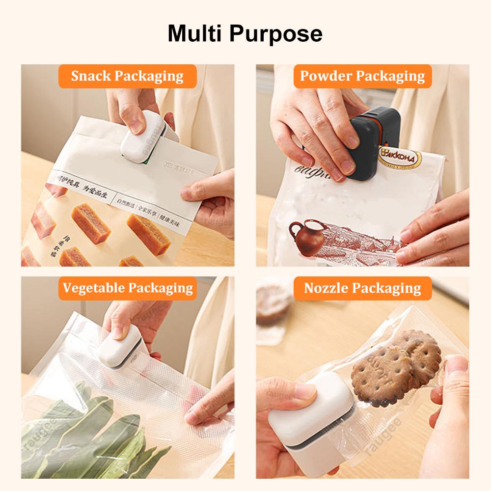 Mini Thermal Bag Sealing Portable Food Bag Heat Sealer Handled Plastic Packaging Closure Compact Heat Sealer For Food Storage