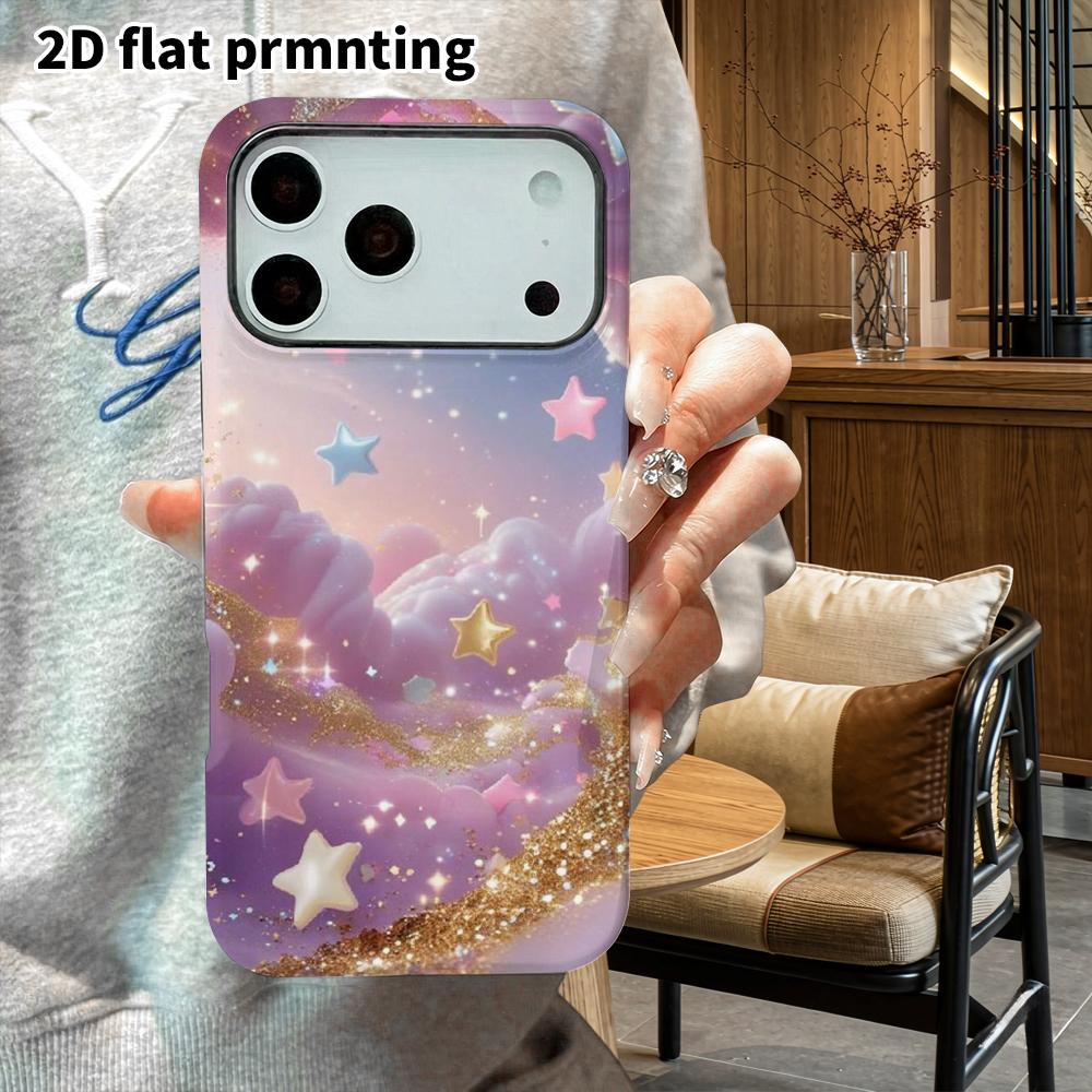 Phone Case: 2D Flat Design Suitable for iPhone 18, 17, 16, 15, 14, 13 Pro Film Protective Case, Couple Style, Starry Dream, Christmas and Halloween Gi