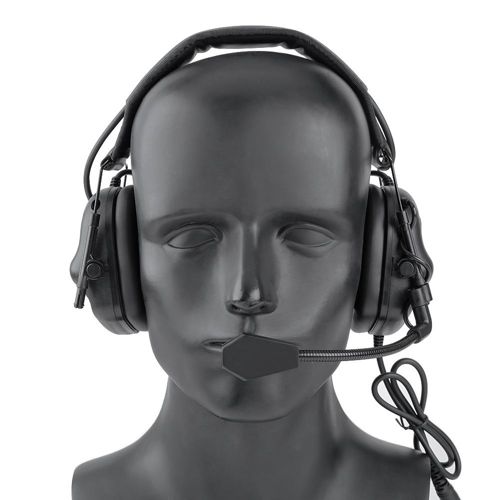 5th Gen Chip Tactical Headset HD-09 Over-Ear Pickup Noise Cancelling Headphones ABS+Sound Insulation Cotton Outdoor Shooting Hunting Military