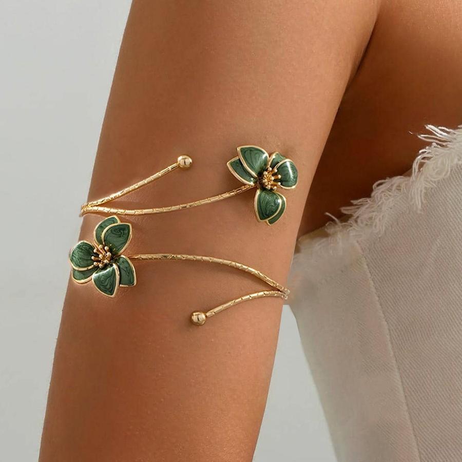 Open Arm Ring Fashion Niche Design Sense Bracelet Creative Asymmetrical Adjustable Alloy Bracelet Women